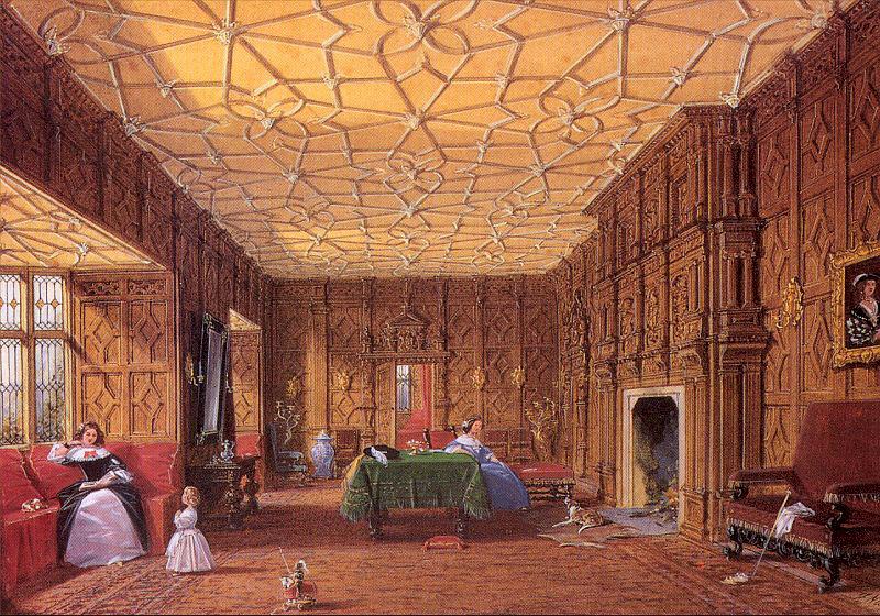 Nash, Joseph The Drawing Room at Levens, Cumbria China oil painting art